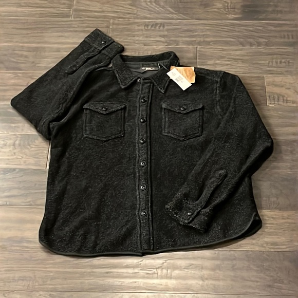 RRL Double RL Ralph Lauren Polo work shirt sweater black indigo men’s XXL new - Picture 1 of 16
